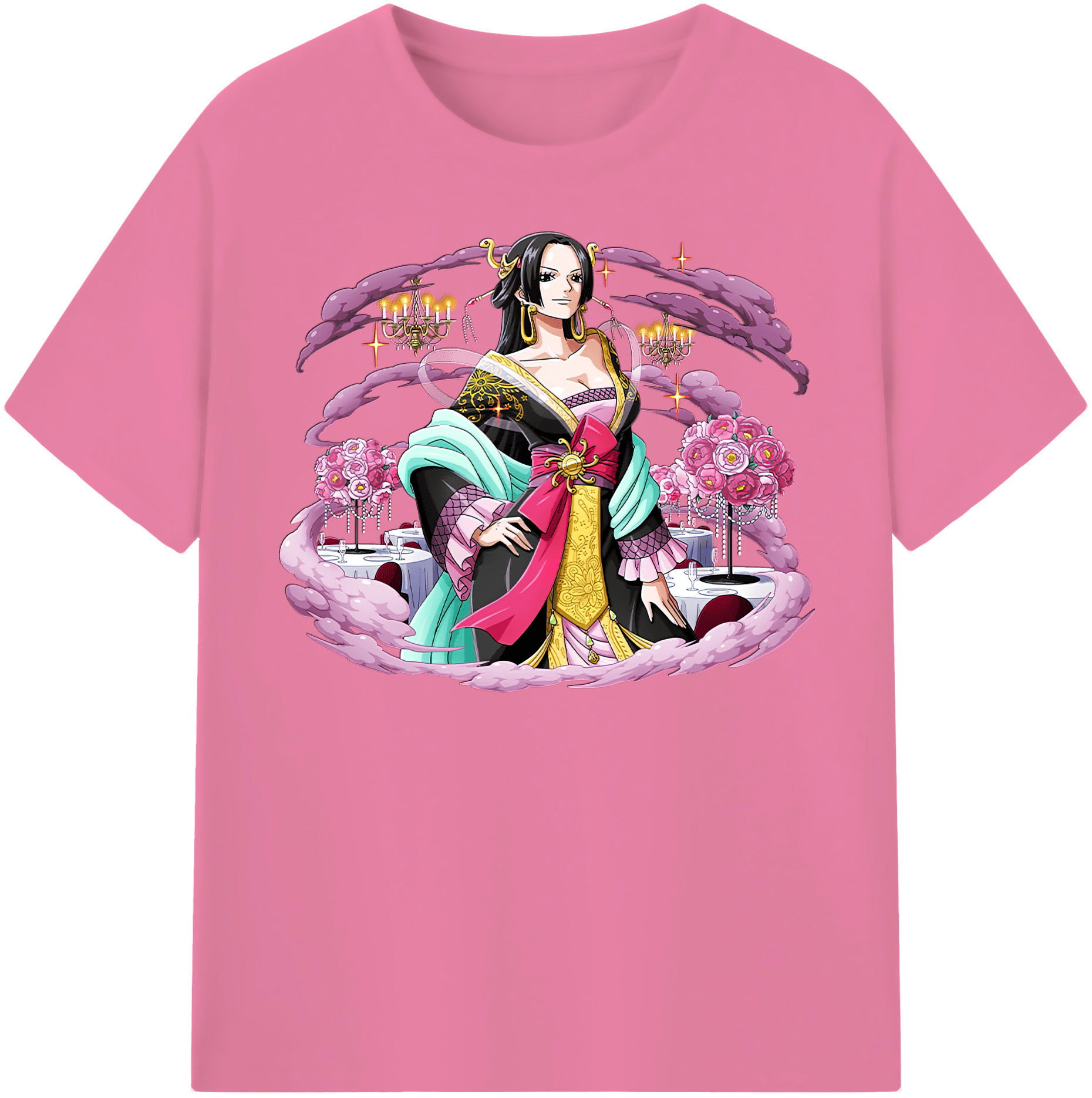 ワンピース ボア・ハンコック ONE PIECE Boa·Hancock 綿100％半袖Tシャツ（フロントプリント）